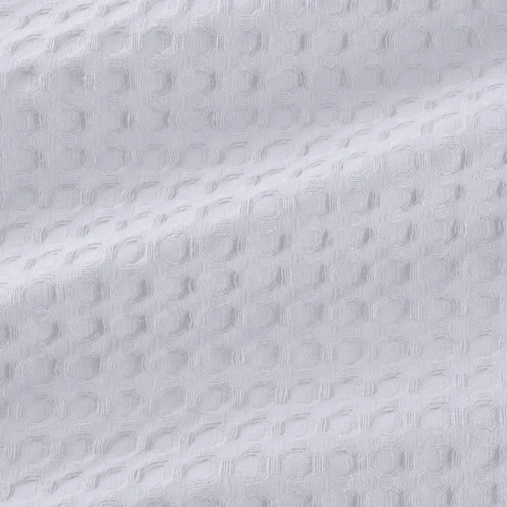 Moda at Home Belgian Waffle 3pc Shower Curtain White